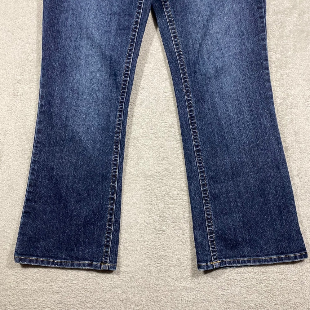 Maurices Bootcut Jeans Women 12 Dark Wash Embroidered Pockets Mid Rise Denim‎ - Picture 6 of 16